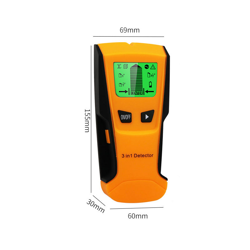 Swarey Electronic Stud Finder 3-in-1 Wall Detector Metal Wood AC Wire Scanner Automatic Calibration with LCD Display LED Indicators Beep Function Anti-skid